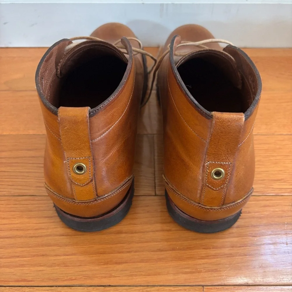 Timberland Boot‎ Company Chukka Lace-Up Brown Leather Men's Boots US 8M EUC